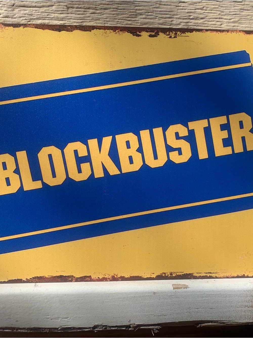 Blockbuster Sign - Blue and Yellow